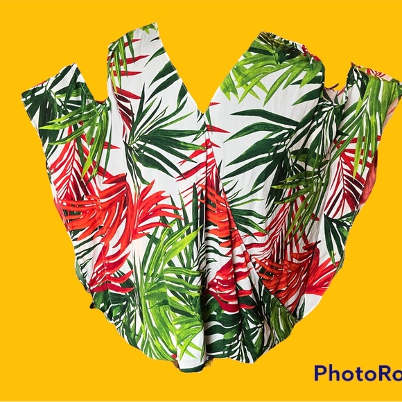 INC Plus Size Cold-Shoulder Faux-Wrap Crossover Top 0X, Pleasant Palms #2086 - Picture 6 of 14